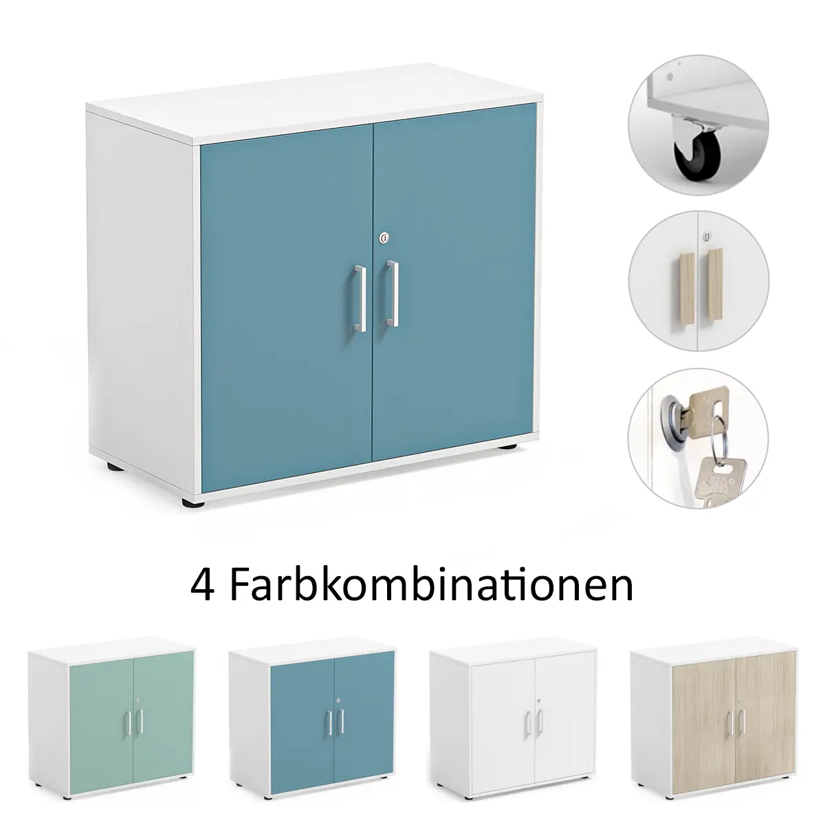 Flügeltürenschrank mit Melaminbeschichtung